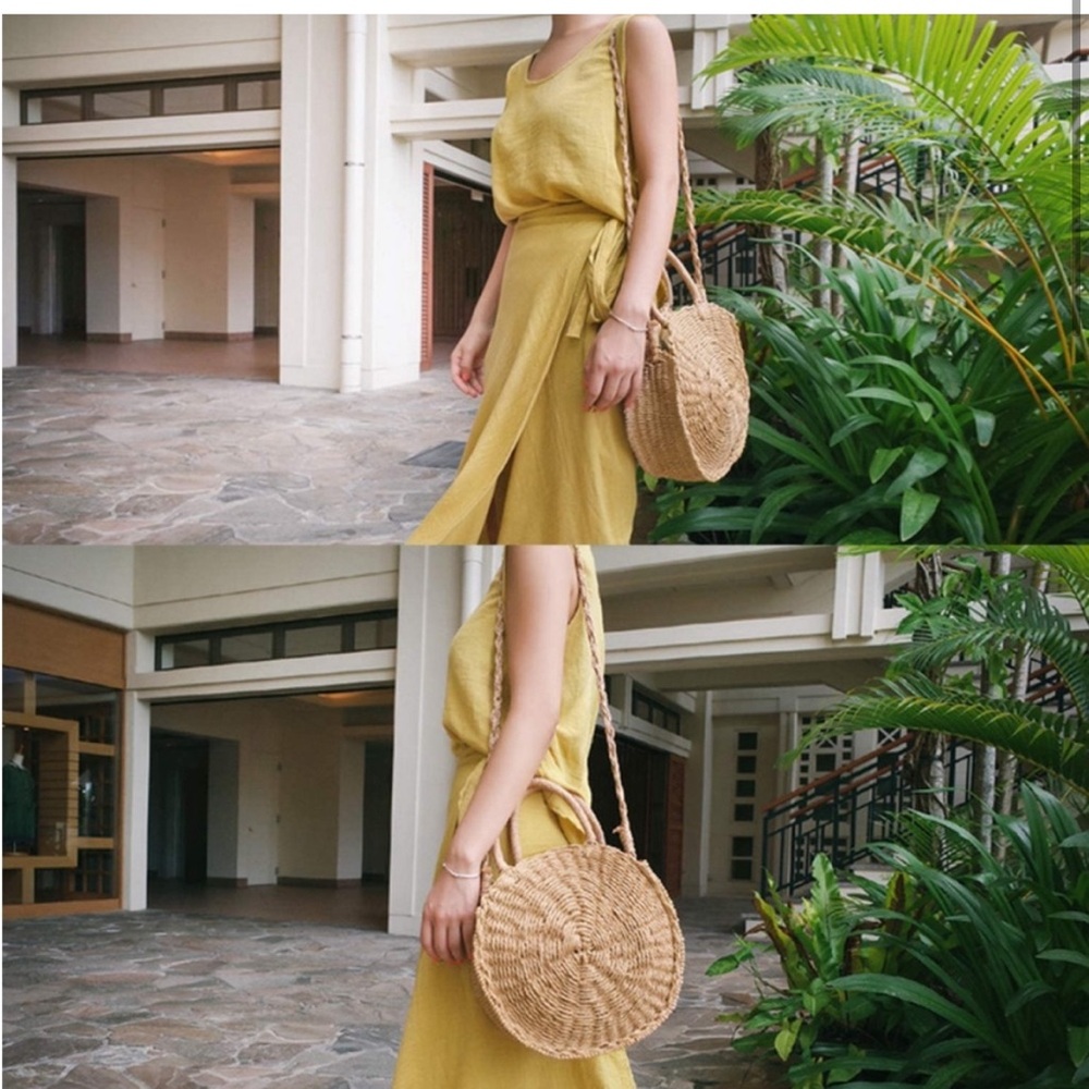 Bohemian straw purse